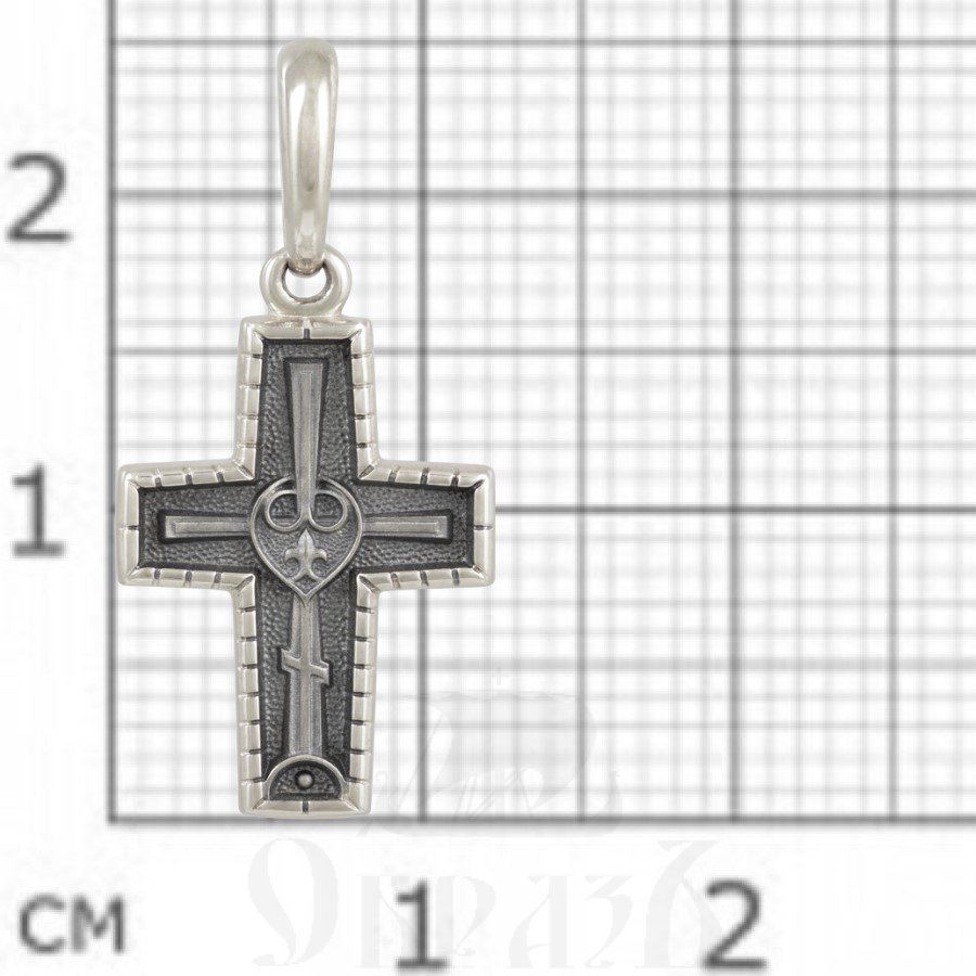 крест «голгофа. молитва», золото 585 проба белое (арт. 201.240-3)