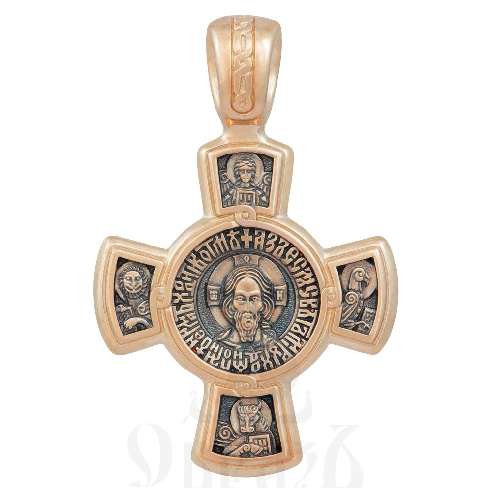 крест «спас. касперовская икона божией матери», золото 585 проба красное (арт. 201.029-1)